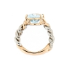 anello grumette acquamarina e diamanti