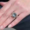 Anello grumette con acquamarina e diamanti 
