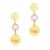 Orecchini Aquaforte pendenti in argento e pasta vitrea rosa