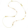 Collana lunga in argento Aquaforte con zirconi e paste vitree