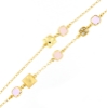 Collana lunga in argento Aquaforte con zirconi e paste vitree