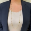 Collana aquaforte in argento e paste vitree rosa e lilla