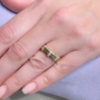 Anello fascia tubogas in oro giallo e diamanti