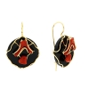 Orecchini in argento con onice e corallo