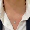 Collana con pendente in acquamarina e diamanti 