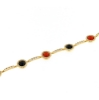 Bracciale ij argento con corallo ed onice