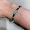 Bracciale da uomo con turchese ed oro