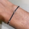 Bracciale tennis diamanti neri e bianchi 