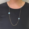 Collana in argento turchese e zirconi