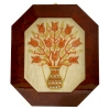 Quadro con corallo vaso con fiori