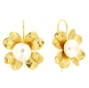 orecchini fiore in argento e perla
