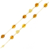 Collana lunga in argento ed ambra