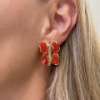 Orecchini in argento e corallo