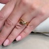 Anello in oro a tre colori