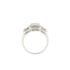 Anello trilogy con diamanti baguettes e tondi