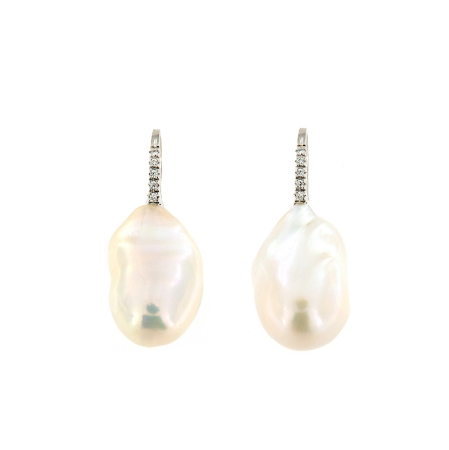 orecchini diamanti e perle barocche