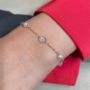 Bracciale in oro perle e topazio azzurro