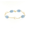 Bracciale in oro perle ed acquamarina