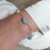 Bracciale in oro perle ed acquamarina 