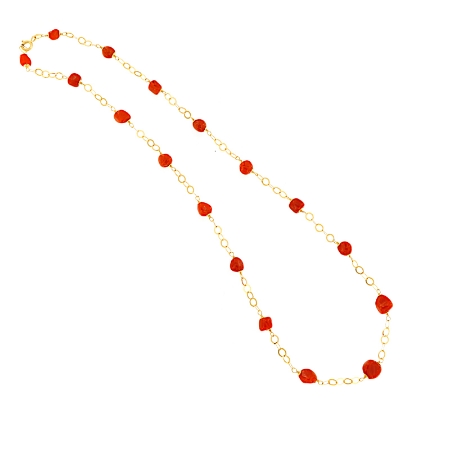 Collana in oro e corallo