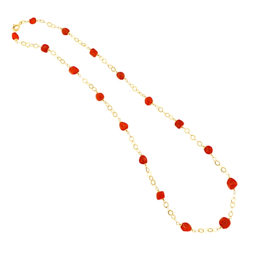 Collana in oro e corallo