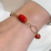 Bracciale in oro e corallo 