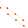 Collana in oro e sfere di corallo