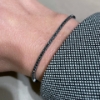 Bracciale tennis uomo con diamanti neri 