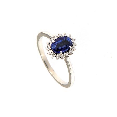 anello zaffiro e diamanti