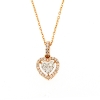 Collana a cuore in oro rosa e diamanti