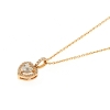 Collana a cuore in oro rosa e diamanti