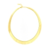 Collana in argento dorato piatta a fettuccia