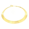 Collana in argento dorato piatta a fettuccia