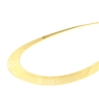 Collana in argento dorato piatta a fettuccia