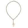 Collana in oro con perla barocca e diamanti