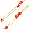 Collana lunga in argento e corallo