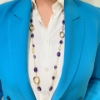 Collana in argento dorato ametista e citrino 