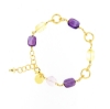 Bracciale in argento con ametista e citrino