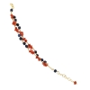 Bracciale in argento corallo e sodalite blu