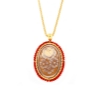 pendente in argento con cammeo e corallo