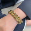 Bracciale maglia grumette in argento dorato 
