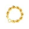 Bracciale maglia a corda in argento dorato