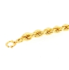 Bracciale maglia a corda in argento dorato
