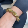 Bracciale maglia a corda in argento dorato