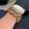 Bracciali maglia a corda in argento