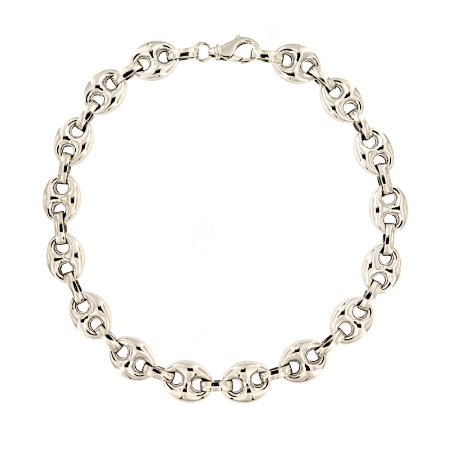 Collana in argento a maglia marina