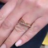 Anello a fili in oro e diamanti
