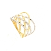 Anello nei due colori dell'oro a fili intrecciati