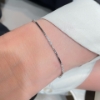 Bracciale semirigido con diamanti e bacchette lucide