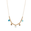 Collana corta in argento con pietre sui toni del blu